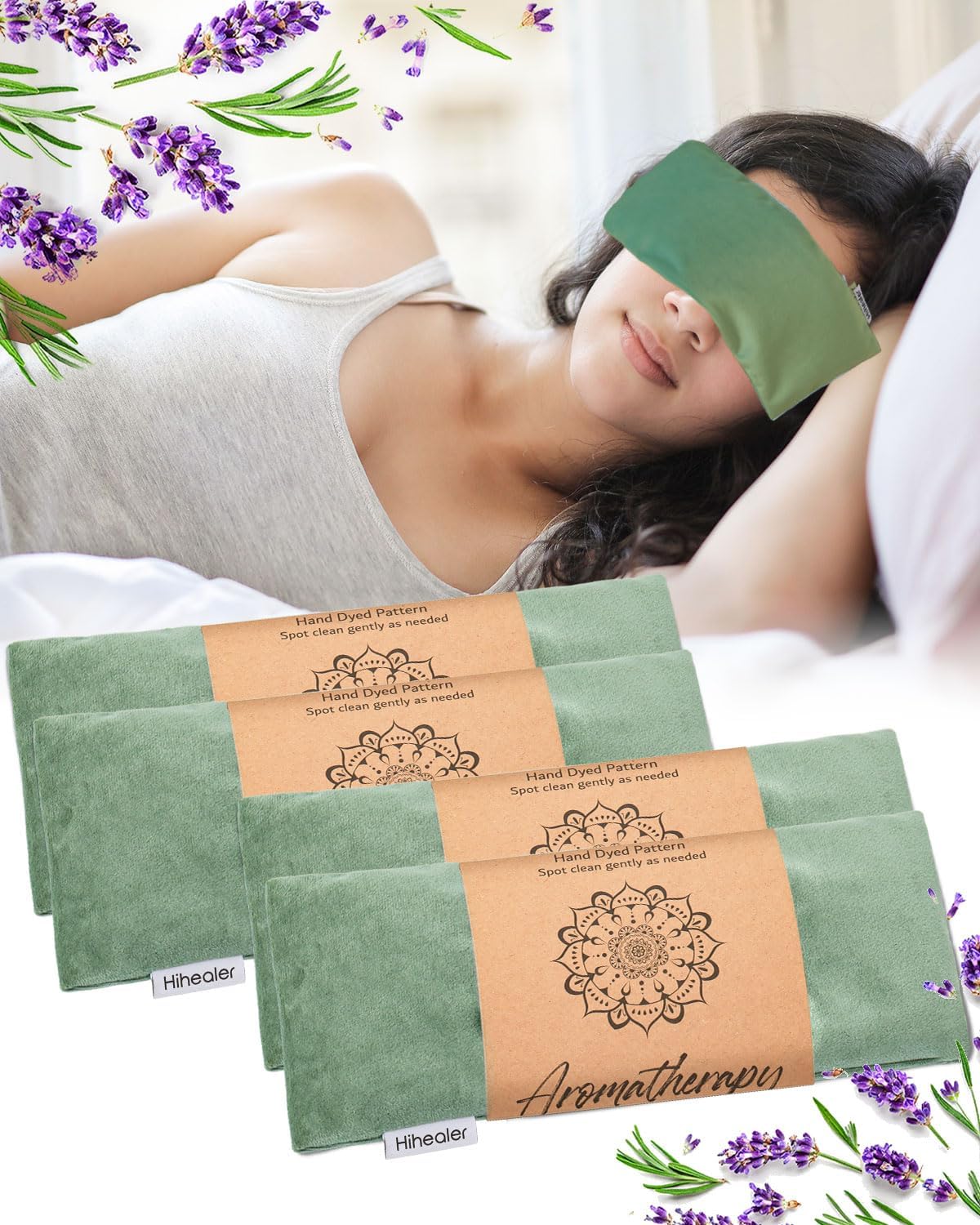 Lavender Eye Pillow for Sleeping, Weighted Eye Mask for Spa, Yoga