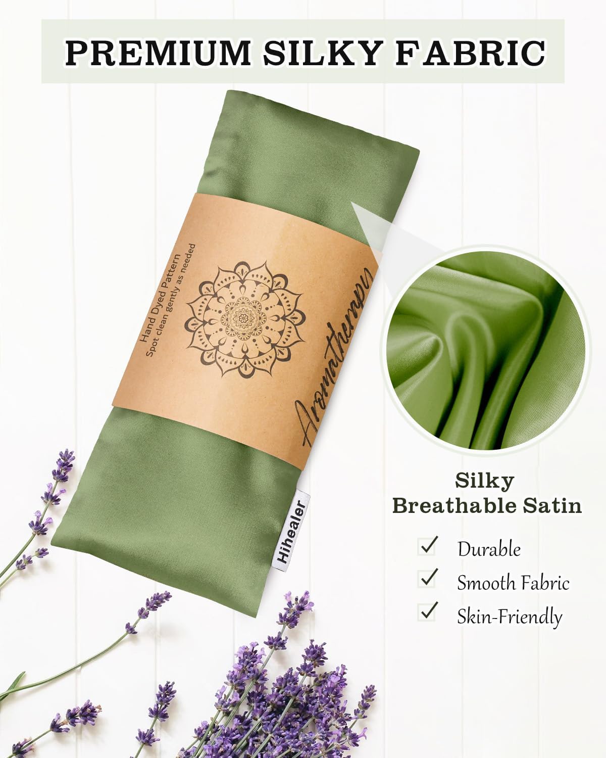 Lavender Eye Pillow for Sleeping, Weighted Eye Mask for Spa, Yoga