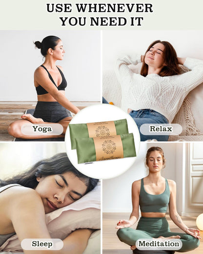 Lavender Eye Pillow for Sleeping, Weighted Eye Mask for Spa, Yoga