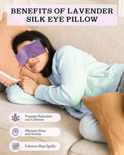 Lavender Eye Pillow for Sleeping, Weighted Eye Mask for Spa, Yoga