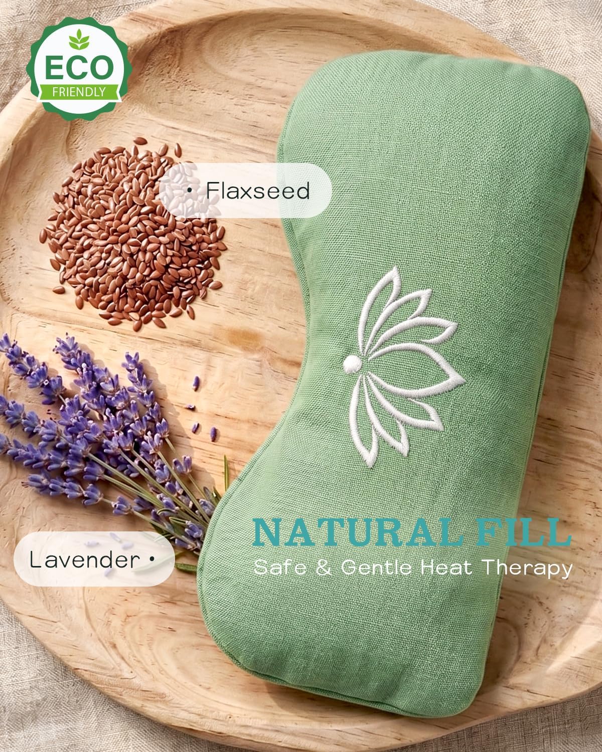 Weighted Lavender Eye Pillow, Linen Flaxseed Eye Mask for Sleeping
