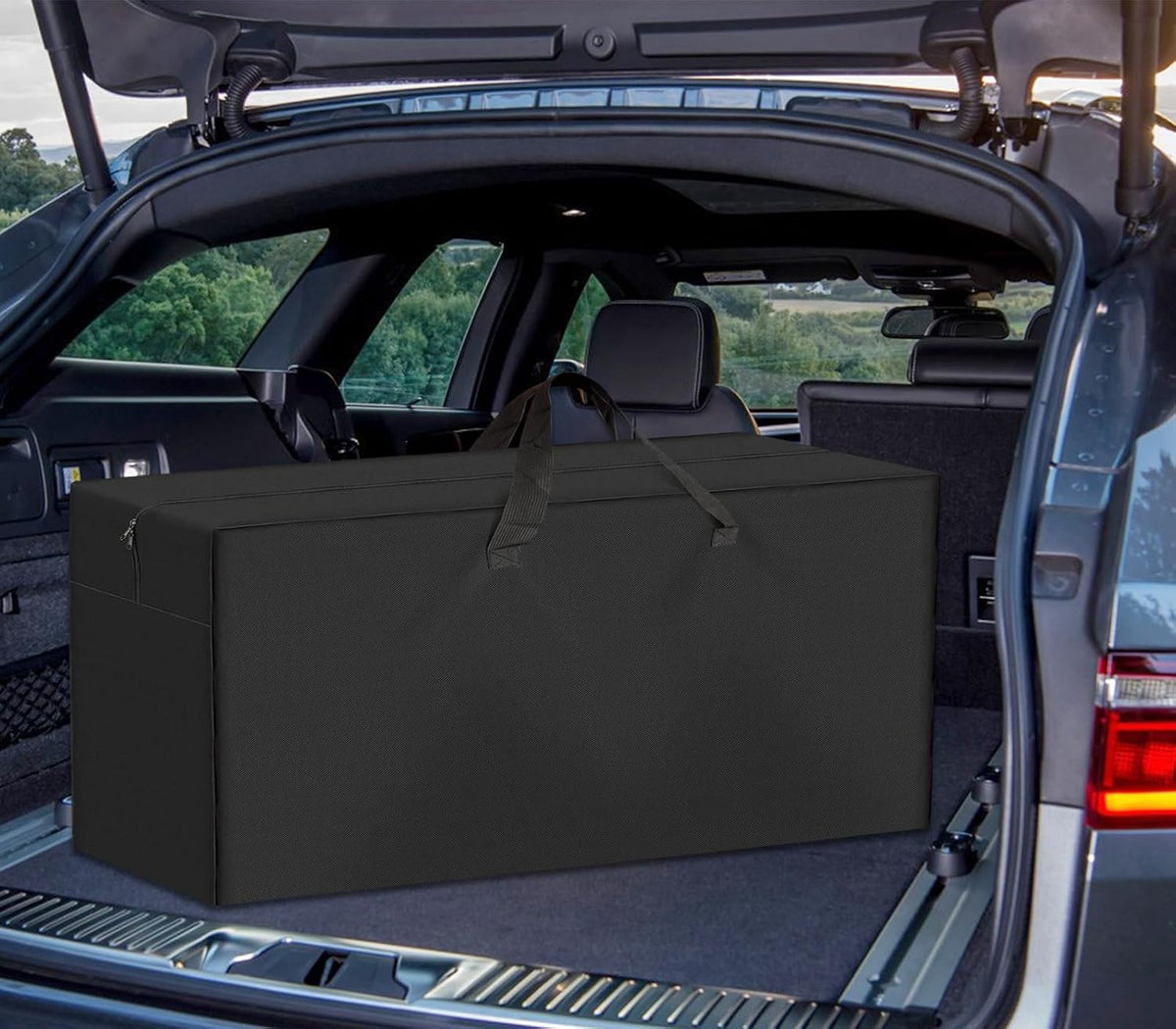 Folding Bench Storage Bag, 37.5"X13"X4.9" Heavy Duty Waterproof Carrying Bag for 6ft Plastic Folding Bench, Picnic Collapsible Bench Seating Cover with Durable Zipper & Shoulder Strap, Black