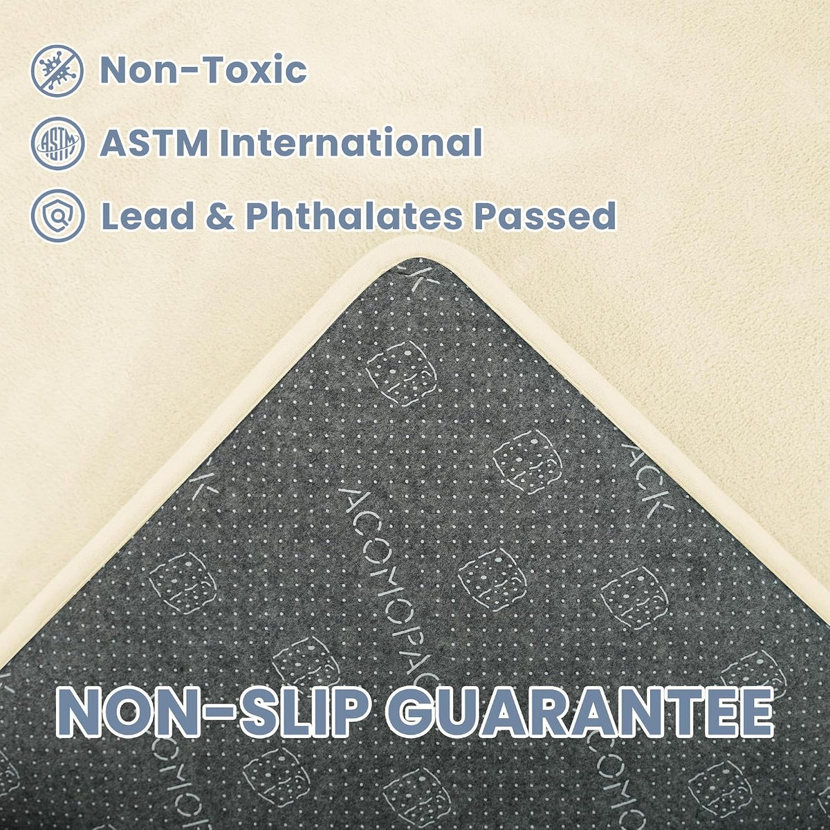 1.3" Thick Baby Play Mat for Floor 79x118"-Large Water-Repellent&Non-Slip Memory Foam Mat for Kids,Toddlers,Soft Velvet Nursery Rug for Tummy Time&Crawling,Yoga,Tatami Style(Blue)