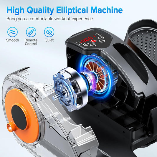 Under Desk Elliptical Machine, Electric Leg Exerciser for Seniors