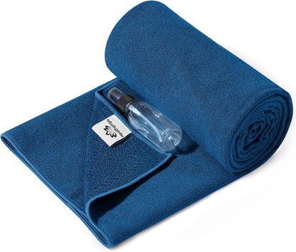 Yoga Mat Towel Non Slip for Hot Yoga Towel with Silicone Grip & Free Spray Bottle, 72"X26" Extra Large Microfiber Yoga Towel for Bikram, Pilates, Fitness