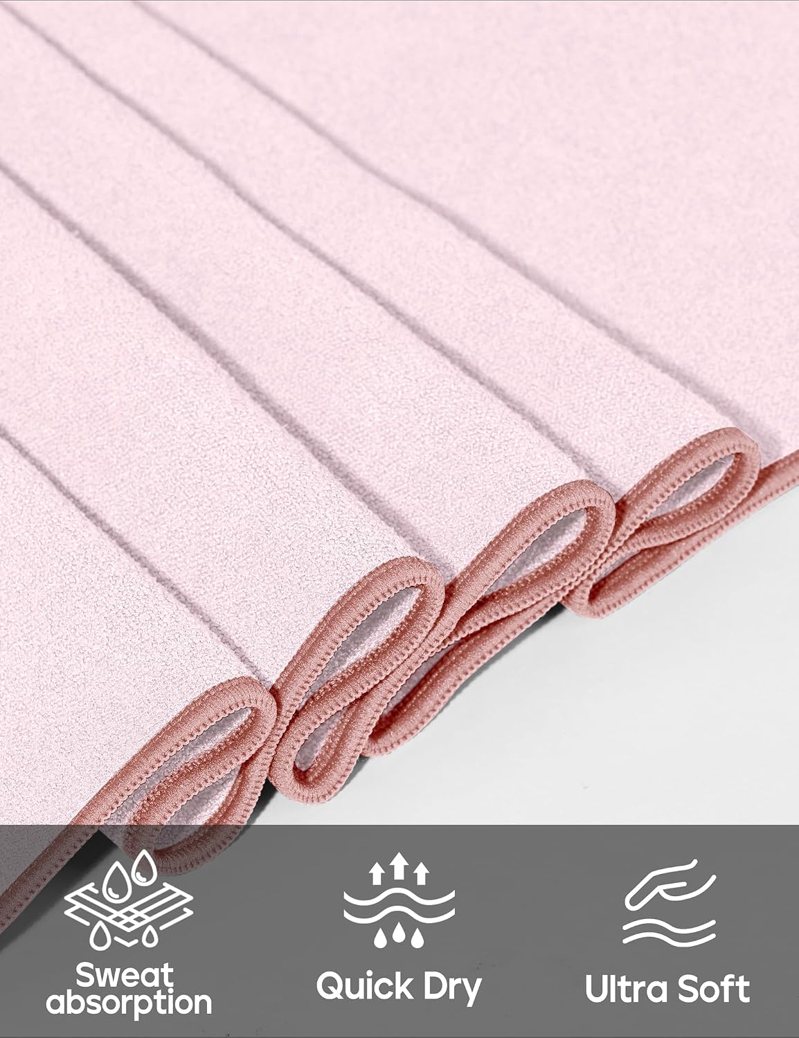 Yoga Mat Towel Non Slip for Hot Yoga Towel with Silicone Grip & Free Spray Bottle, 72"X26" Extra Large Microfiber Yoga Towel for Bikram, Pilates, Fitness