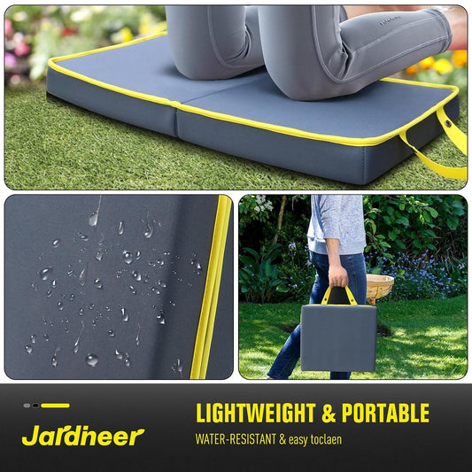 Kneeling Pad for Gardening & Extra Thick Knee Pad – Soft Foam Knee Cushion with Waterproof Cover – Large 24x13 Inch Garden Kneeler Mat for Weeding, Exercise, Floor Work