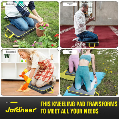 Kneeling Pad for Gardening & Extra Thick Knee Pad – Soft Foam Knee Cushion with Waterproof Cover – Large 24x13 Inch Garden Kneeler Mat for Weeding, Exercise, Floor Work