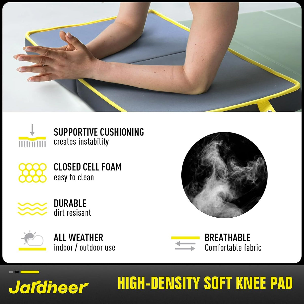 Kneeling Pad for Gardening & Extra Thick Knee Pad – Soft Foam Knee Cushion with Waterproof Cover – Large 24x13 Inch Garden Kneeler Mat for Weeding, Exercise, Floor Work