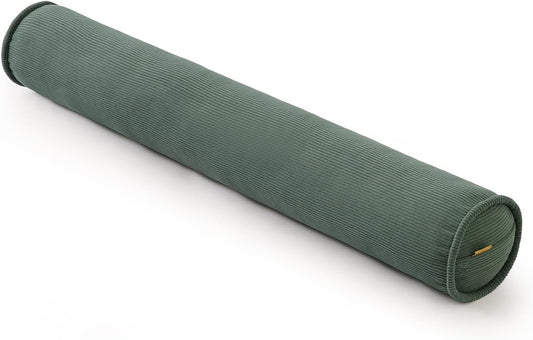 Corduroy Body Pillow, Round Bolster Cylinder Pillow for Adults, Soft Long Support Pillow for Bed & Sofa, Removable Washable Cover,59 x 7.87 Inches,Peacock Blue