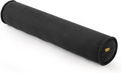 Corduroy Body Pillow, Round Bolster Cylinder Pillow for Adults, Soft Long Support Pillow for Bed & Sofa, Removable Washable Cover,59 x 7.87 Inches,Peacock Blue