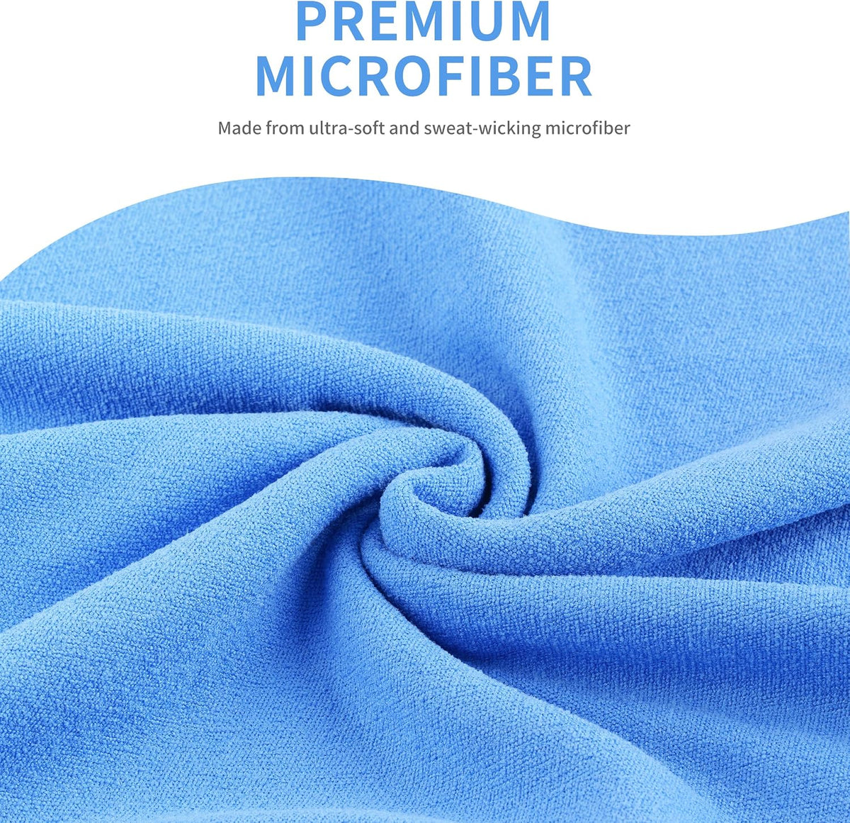 Microfiber Hot Yoga Towel Mat, 24 x 72 inches, with Non-Slip Silicone Grip, Secure Fit Elastic Straps (Gray)