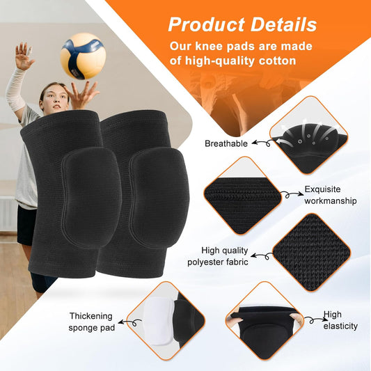 Volleyball Knee Pads for Dancers, Soft Breathable Knee Pads for Men Women Youth Girls Kids Knees Protective, Knee Braces for Volleyball Football Dance Yoga Wrestling Running Cycling