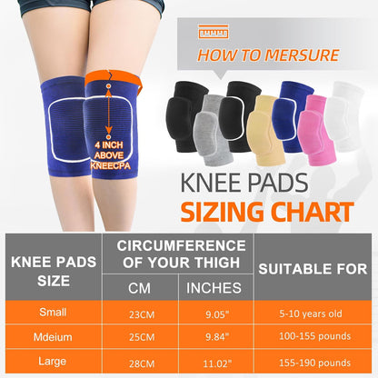 Volleyball Knee Pads for Dancers, Soft Breathable Knee Pads for Men Women Youth Girls Kids Knees Protective, Knee Braces for Volleyball Football Dance Yoga Wrestling Running Cycling