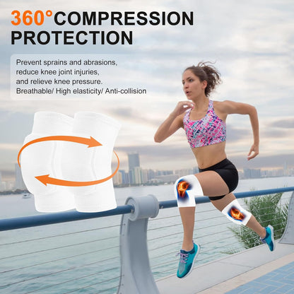 Volleyball Knee Pads for Dancers, Soft Breathable Knee Pads for Men Women Youth Girls Kids Knees Protective, Knee Braces for Volleyball Football Dance Yoga Wrestling Running Cycling