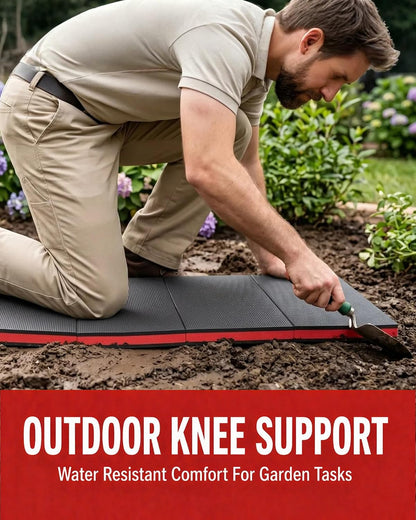Mechanic Mat, 47.2 x 15.7 x 1 Inch Foldable Mechanic Kneeling Pad, Red