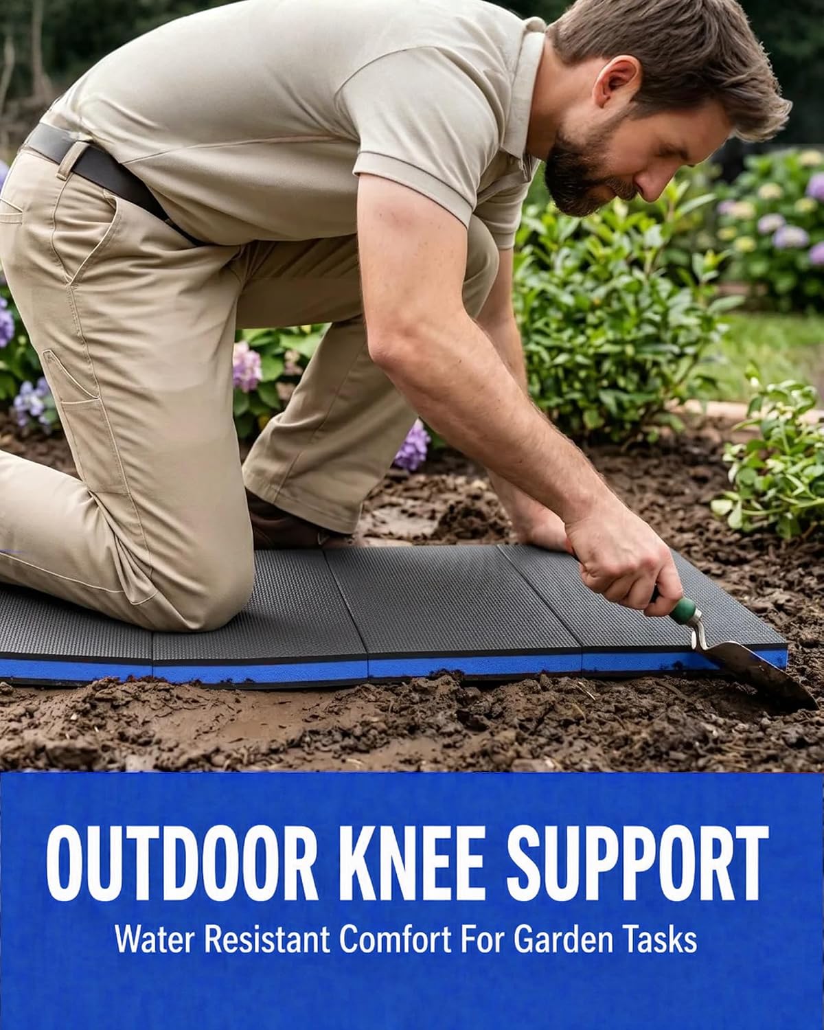 Mechanic Mat, 47.2 x 15.7 x 1 Inch Foldable Mechanic Kneeling Pad, Red