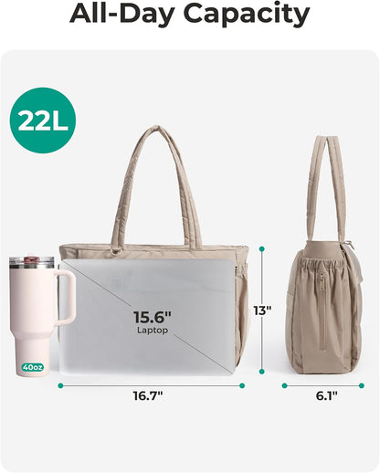 Yoga Pilates Tote Bag for Women with Knotted Handle, Gym Bag