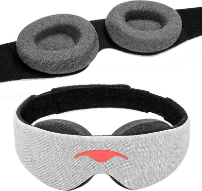 Manta Original Sleep Mask - Maximum Blackout Sleep Mask for Deep Sleep, Adjustable with Detachable Eye Cups, Zero Eye Pressure for Back & Belly Sleepers, Ideal for Travel, Shift Work & Daytime Sleep