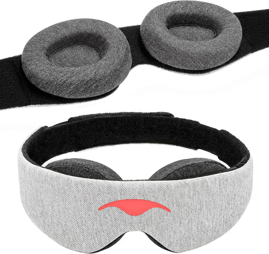 Manta Original Sleep Mask - Maximum Blackout Sleep Mask for Deep Sleep, Adjustable with Detachable Eye Cups, Zero Eye Pressure for Back & Belly Sleepers, Ideal for Travel, Shift Work & Daytime Sleep
