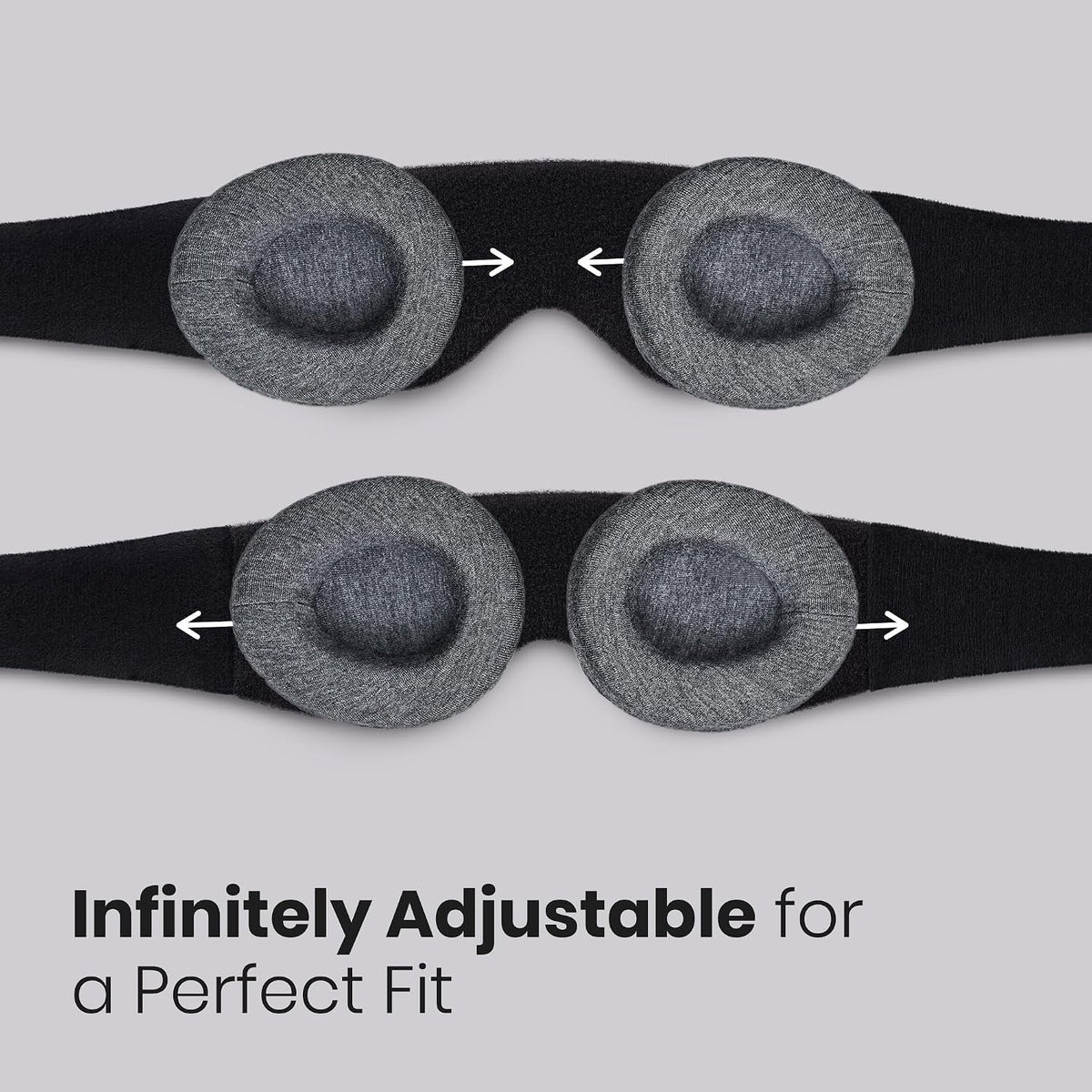Manta Original Sleep Mask - Maximum Blackout Sleep Mask for Deep Sleep, Adjustable with Detachable Eye Cups, Zero Eye Pressure for Back & Belly Sleepers, Ideal for Travel, Shift Work & Daytime Sleep