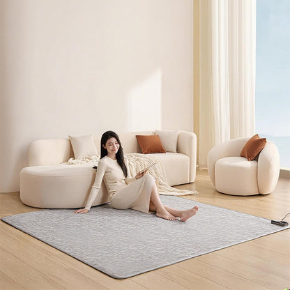 Electric Heating mat, Adjustable Temperature Heated Floor mat,Anti Slip Electric Heating Yoga mat,Heated Rug Foot Warmer for Yoga Heating Pad,200×150cm