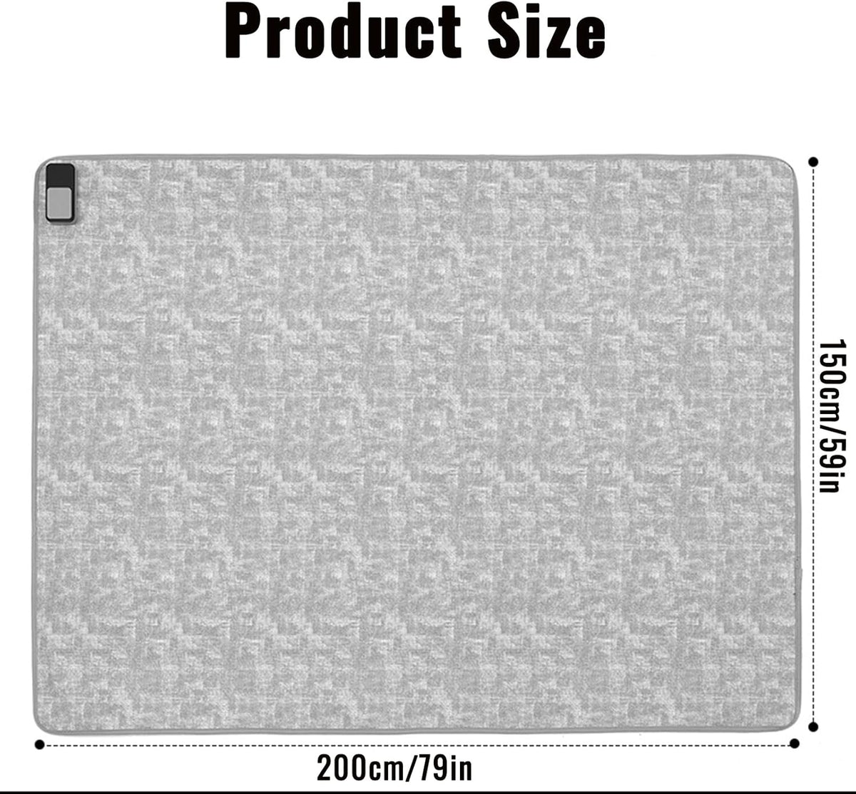 Electric Heating mat, Adjustable Temperature Heated Floor mat,Anti Slip Electric Heating Yoga mat,Heated Rug Foot Warmer for Yoga Heating Pad,200×150cm
