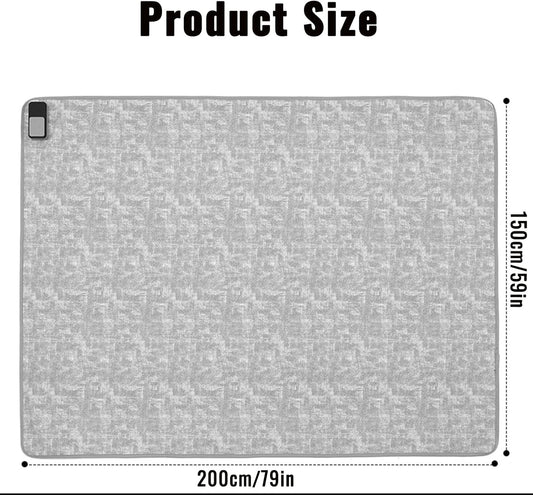Electric Heating mat, Adjustable Temperature Heated Floor mat,Anti Slip Electric Heating Yoga mat,Heated Rug Foot Warmer for Yoga Heating Pad,200×150cm