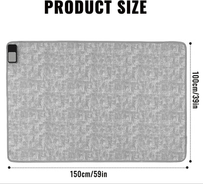Electric Heating mat, Adjustable Temperature Heated Floor mat,Anti Slip Electric Heating Yoga mat,Heated Rug Foot Warmer for Yoga Heating Pad,200×150cm