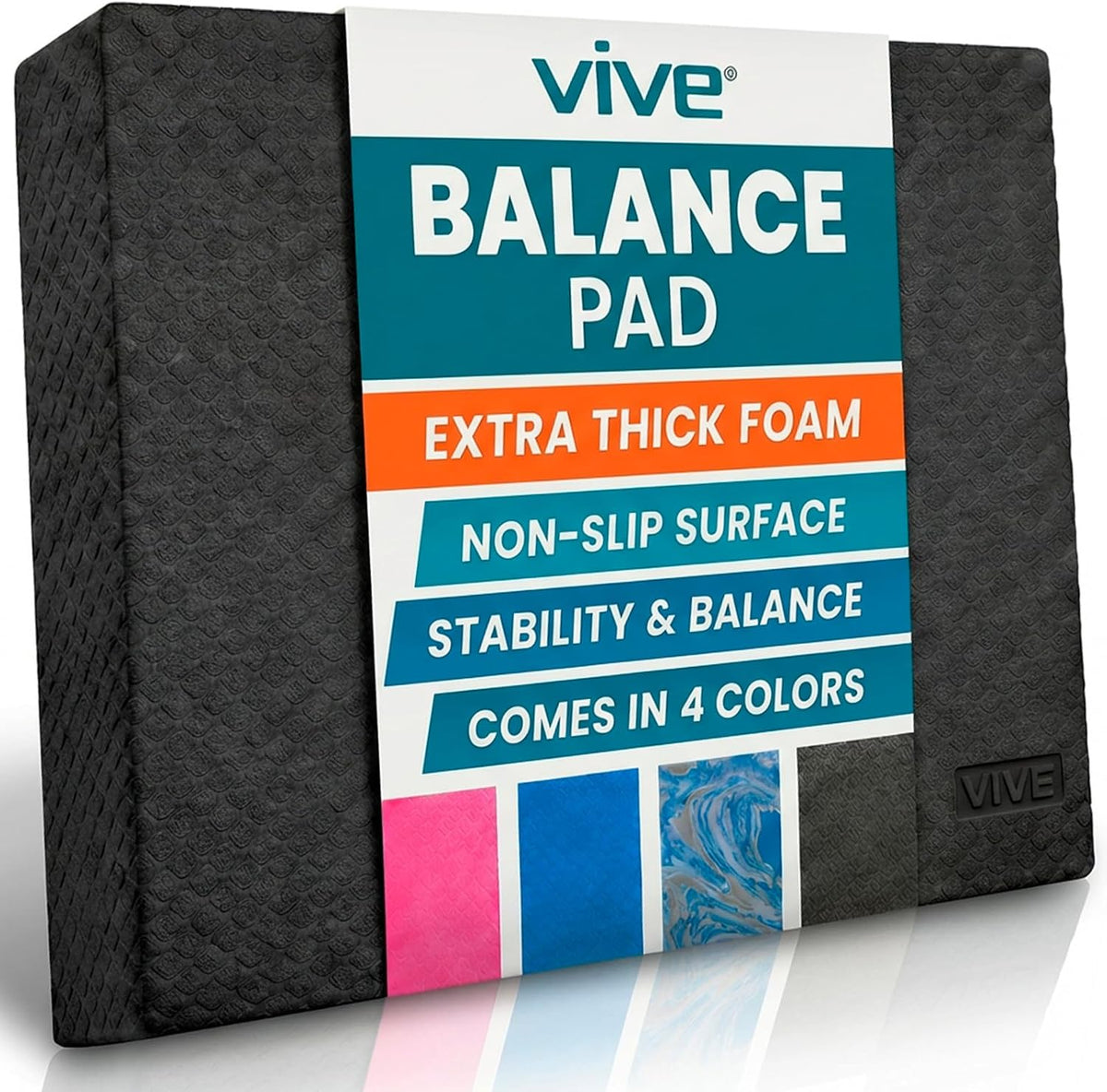 Balance Pad - Foam Large Yoga Mat Trainer for Physical Therapy, Stability Workout, Knee and Ankle Exercise, Strength Training, Rehab - Chair Cushion for Adults, Kids, and Travel