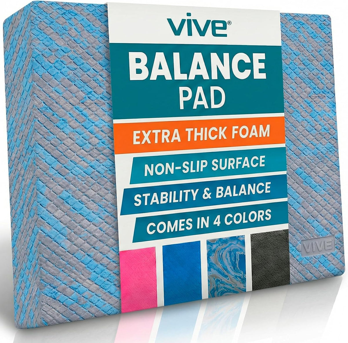 Balance Pad - Foam Large Yoga Mat Trainer for Physical Therapy, Stability Workout, Knee and Ankle Exercise, Strength Training, Rehab - Chair Cushion for Adults, Kids, and Travel