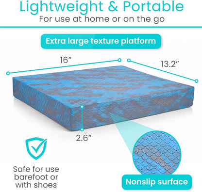 Balance Pad - Foam Large Yoga Mat Trainer for Physical Therapy, Stability Workout, Knee and Ankle Exercise, Strength Training, Rehab - Chair Cushion for Adults, Kids, and Travel