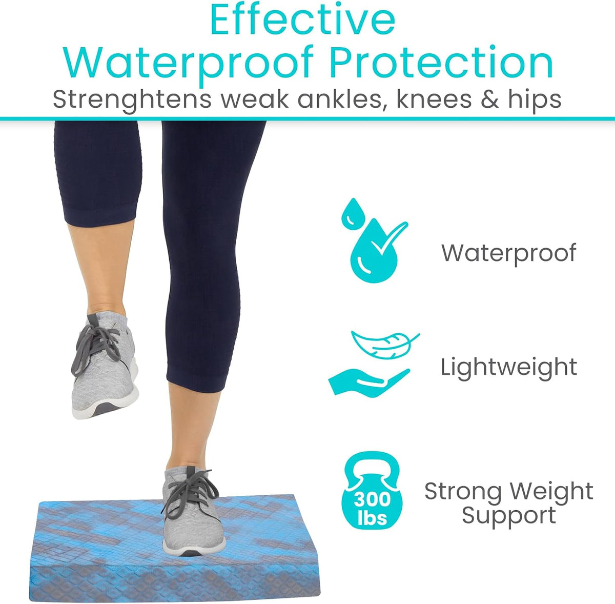 Balance Pad - Foam Large Yoga Mat Trainer for Physical Therapy, Stability Workout, Knee and Ankle Exercise, Strength Training, Rehab - Chair Cushion for Adults, Kids, and Travel