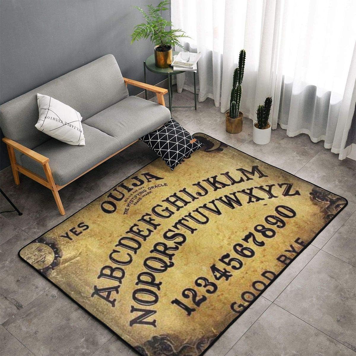 Dangerous Magical Game Ouija Board Pattern Area Rug, Bedroom Living Room Kitchen Floor Mat, Children Play Carpet, Throw Rugs Yoga Mat