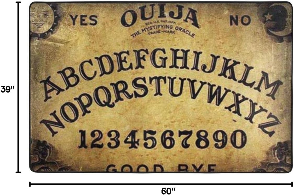 Dangerous Magical Game Ouija Board Pattern Area Rug, Bedroom Living Room Kitchen Floor Mat, Children Play Carpet, Throw Rugs Yoga Mat