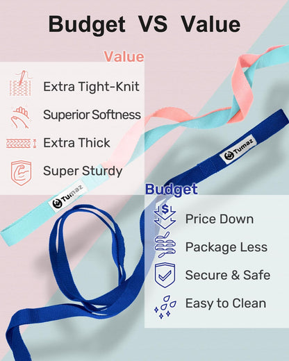 Stretching Strap, 10-Loop Non-Elastic Yoga Strap