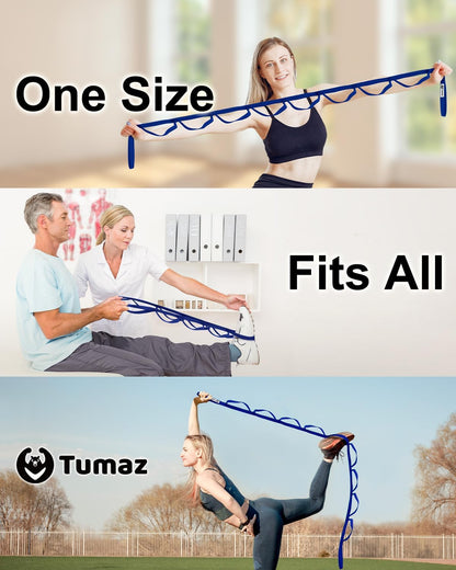 Stretching Strap, 10-Loop Non-Elastic Yoga Strap
