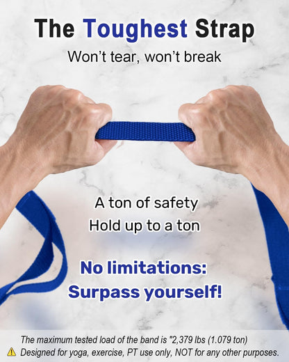 Stretching Strap, 10-Loop Non-Elastic Yoga Strap
