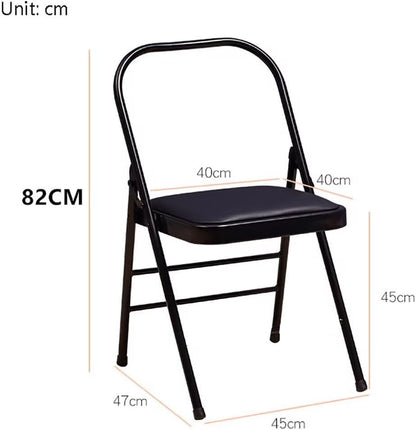 Brown Backless Yoga Chair, Pilates Yoga Chair, PU Leather, Double Beam Design, Folding Yoga Chair, Iyengar Yoga Chair, Yoga Inversion Chair, Size: 47 * 45 * 82cm,Orange