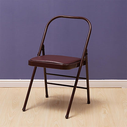 Brown Backless Yoga Chair, Pilates Yoga Chair, PU Leather, Double Beam Design, Folding Yoga Chair, Iyengar Yoga Chair, Yoga Inversion Chair, Size: 47 * 45 * 82cm,Orange