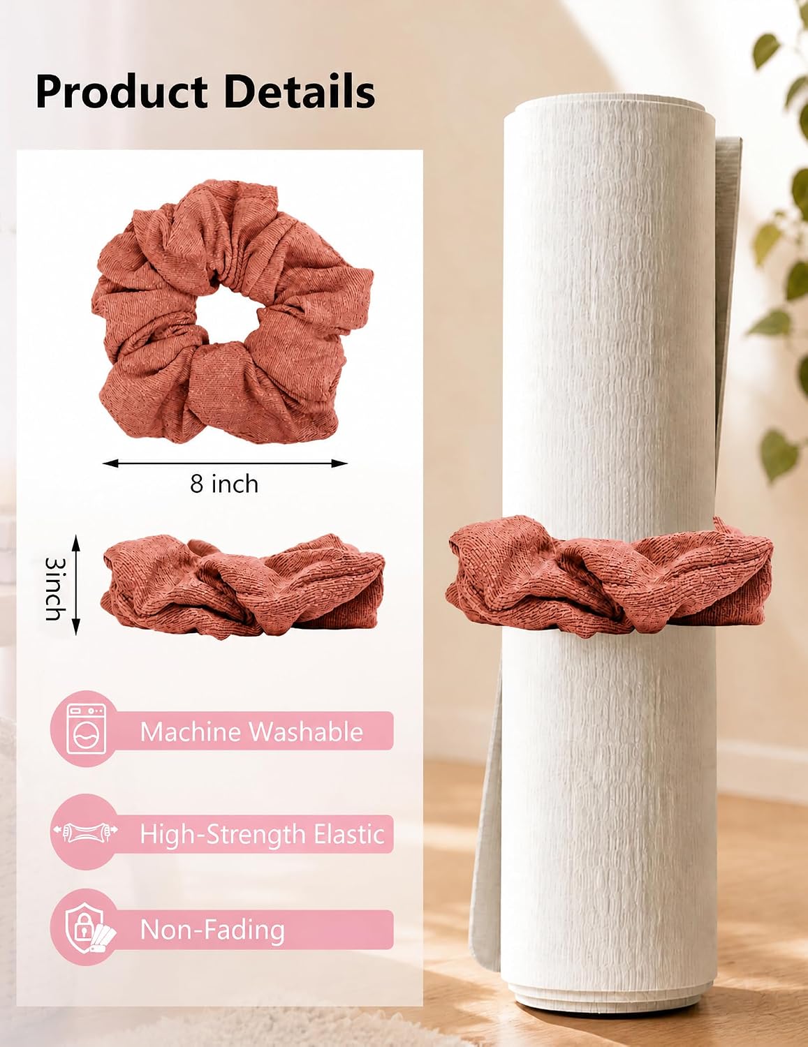Yoga Mat Scrunchie Yoga Mat Strap Carrier Pilates Mat Holder
