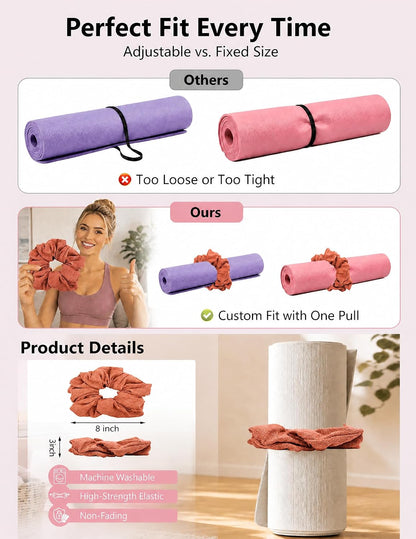 Yoga Mat Scrunchie Yoga Mat Strap Carrier Pilates Mat Holder