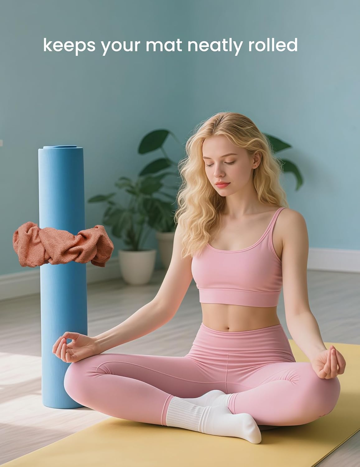Yoga Mat Scrunchie Yoga Mat Strap Carrier Pilates Mat Holder