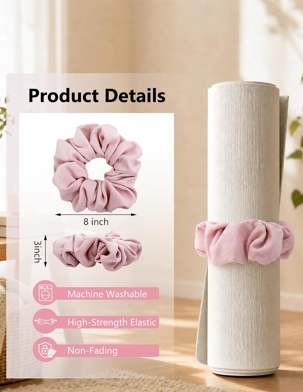 Yoga Mat Scrunchie Yoga Mat Strap Carrier Pilates Mat Holder
