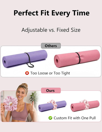Yoga Mat Scrunchie Yoga Mat Strap Carrier Pilates Mat Holder