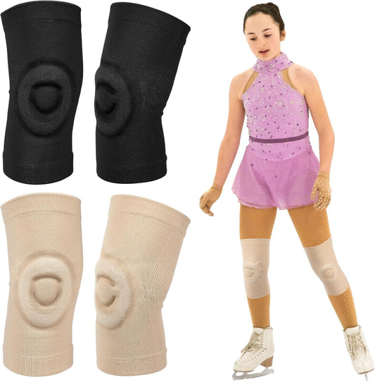 2 Pair Knee Pads for Dancing Figure Skating