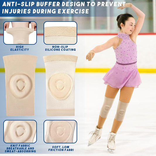 2 Pair Knee Pads for Dancing Figure Skating