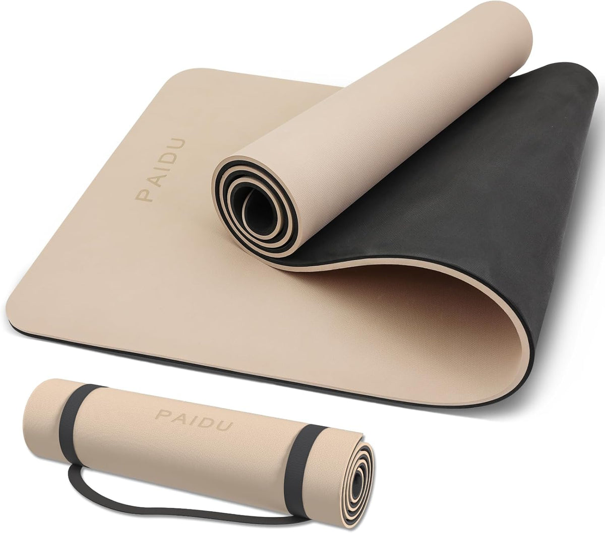 POE Yoga Mat （10mm）Extra Thick Fitness Mat 72"x24" with Carry Strap