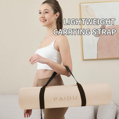 POE Yoga Mat （10mm）Extra Thick Fitness Mat 72"x24" with Carry Strap