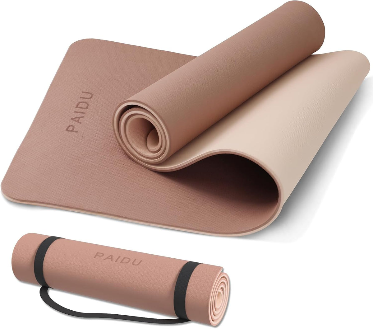 POE Yoga Mat （10mm）Extra Thick Fitness Mat 72"x24" with Carry Strap